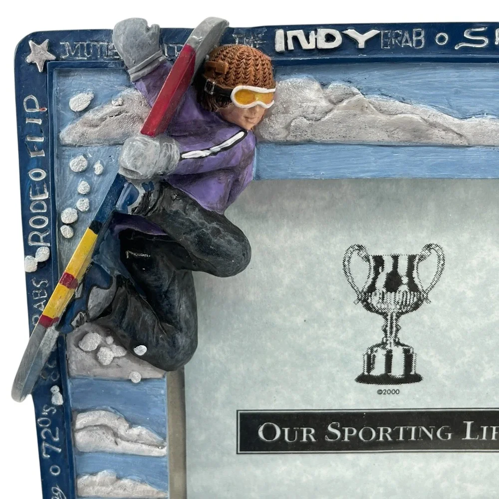 Innovation Our Sporting Life Snowboarder Photo Frame 5x7 Hand Painted 270229